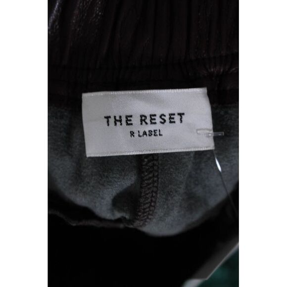 R Label The Reset Womens Faux Leather Elasticated Straight Leg Pants Red Size S - Picture 4 of 6